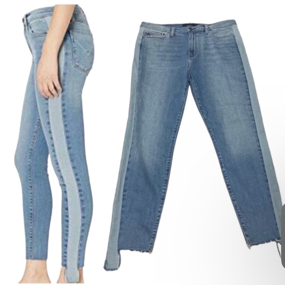 NWT Hudson Highrise Barbara Headliner Super skinny side stripe ankle jeans Sz 30